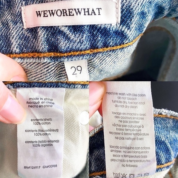 WeWoreWhat Danielle Rigid Jeans High-Rise Straight Vintage Wash Size 29 NWT - Picture 8 of 11